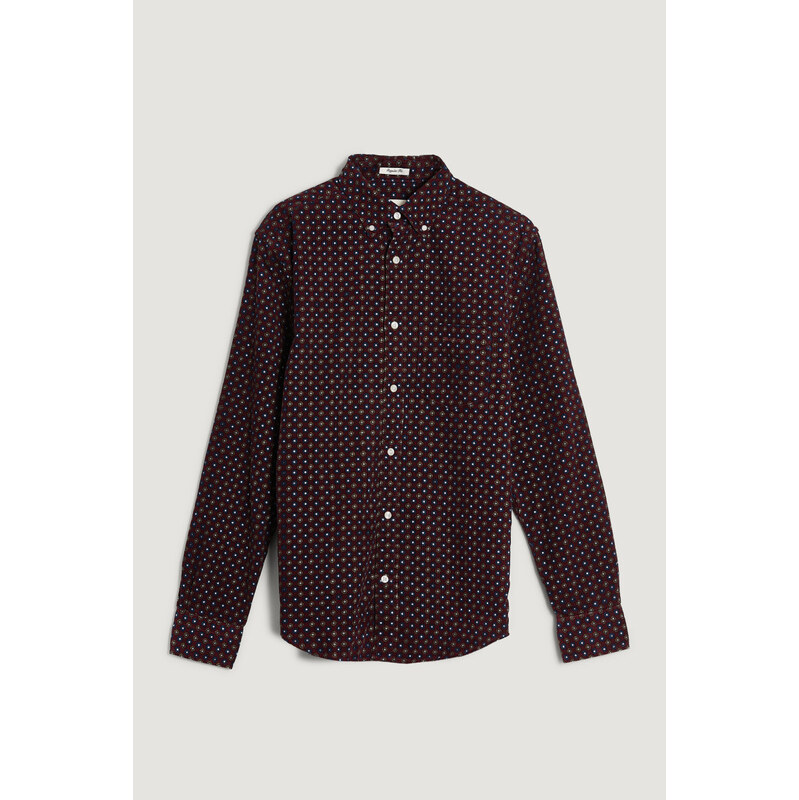 KOŠILE GANT REG AOP PRINT CORDUROY SHIRT PLUMPED RED