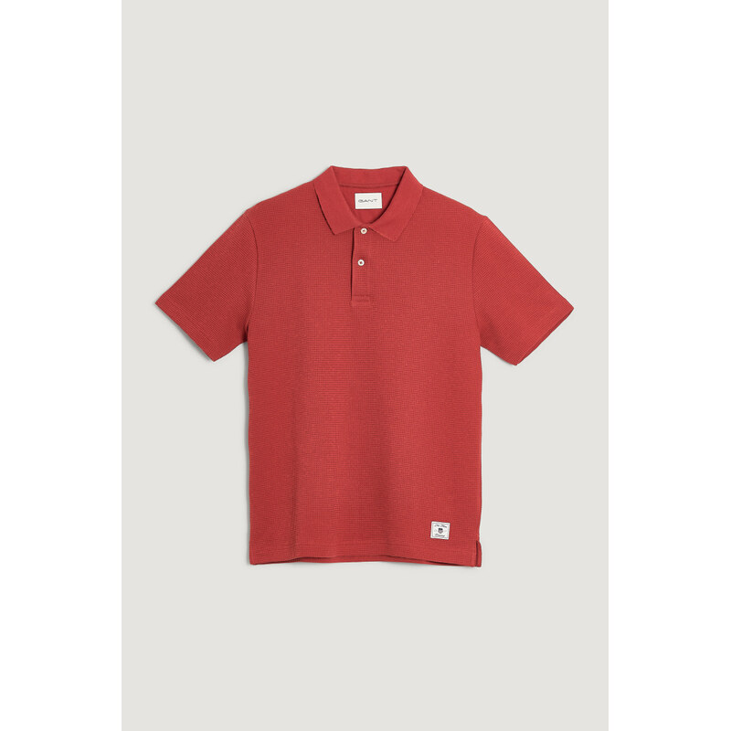 POLOKOŠILE GANT WAFFLE TEXTURE SS POLO MODERN RUST