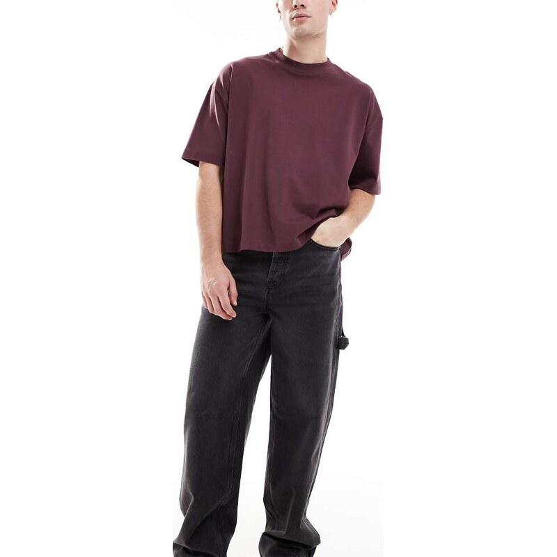 COLLUSION X011 baggy carpenter mid rise jean in washed black