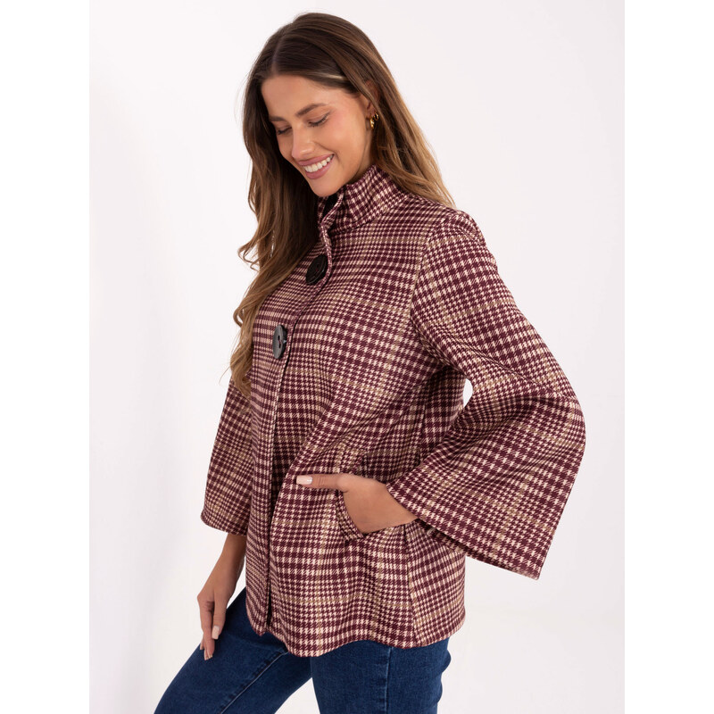 Italy Moda Coat-IT-PL-31820.25-burgundy