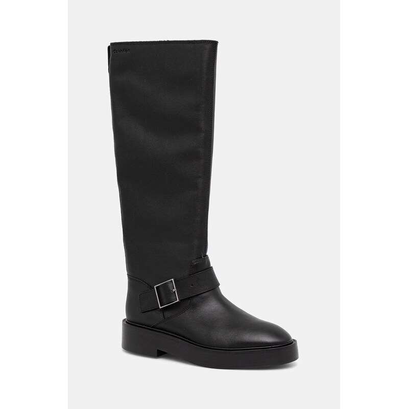 Kožené kozačky Calvin Klein CONCAVE WELT UKT BIKER PB 109604338