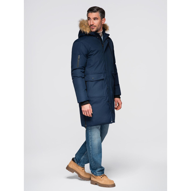 Ombre Alaskan mens winter jacket with detachable fur from the