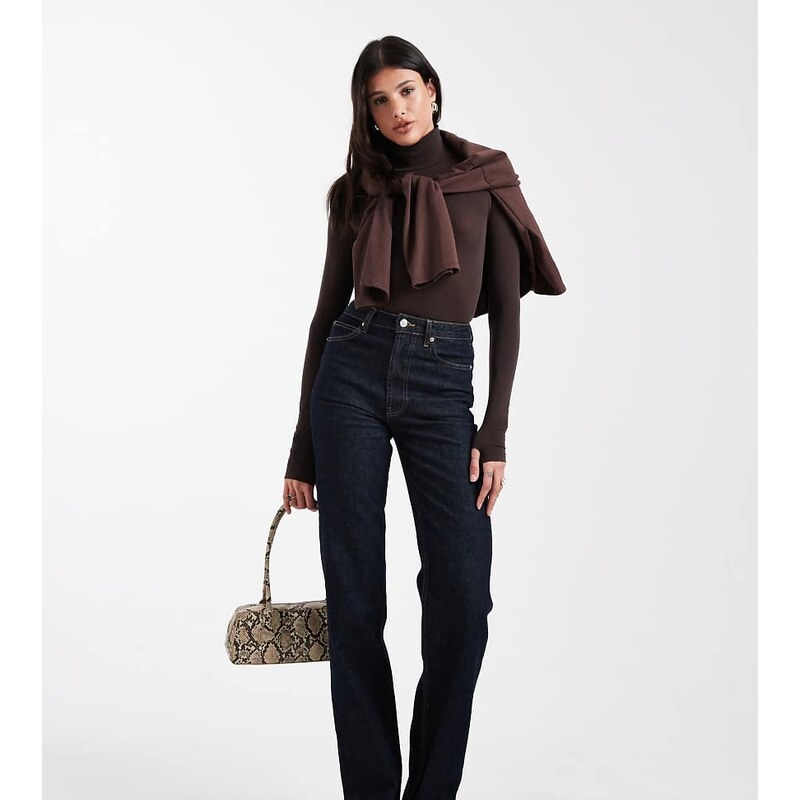 ASOS Tall ASOS DESIGN Tall comfort stretch straight leg jeans in rinse 115515867