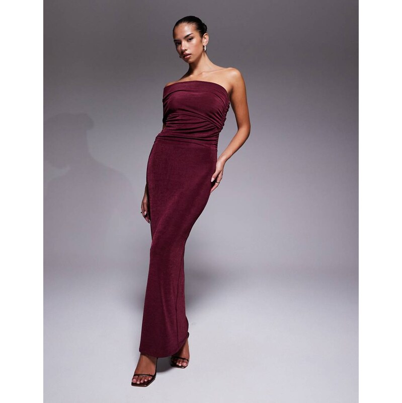 Aria Cove double layered slinky multiway bodycon maxi dress in 114380046