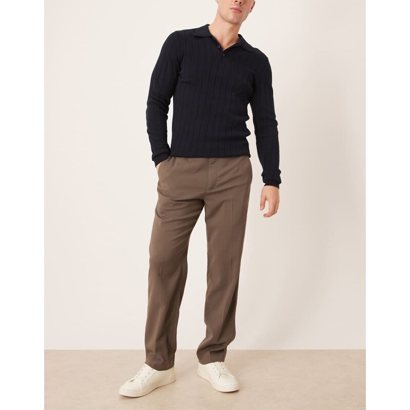 Mango tailored trouser in brown