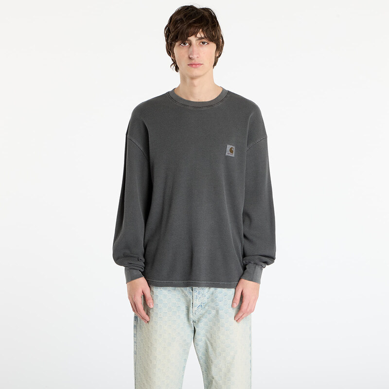 Tričko Carhartt WIP L/S Vista Waffle T-Shirt UNISEX Black