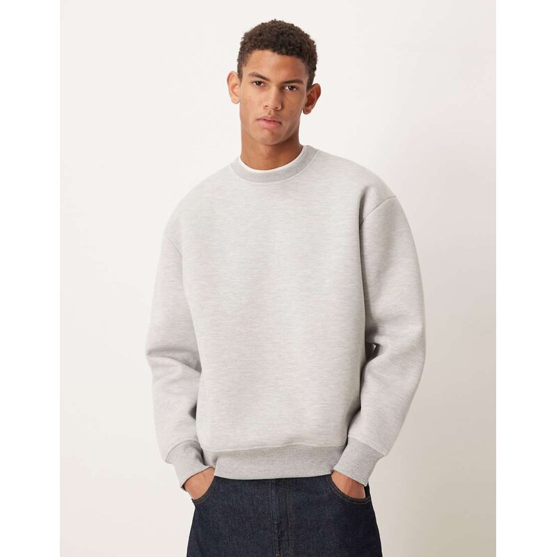 ASOS DESIGN heavyweight oversized crew sweatshirt in scuba-style
