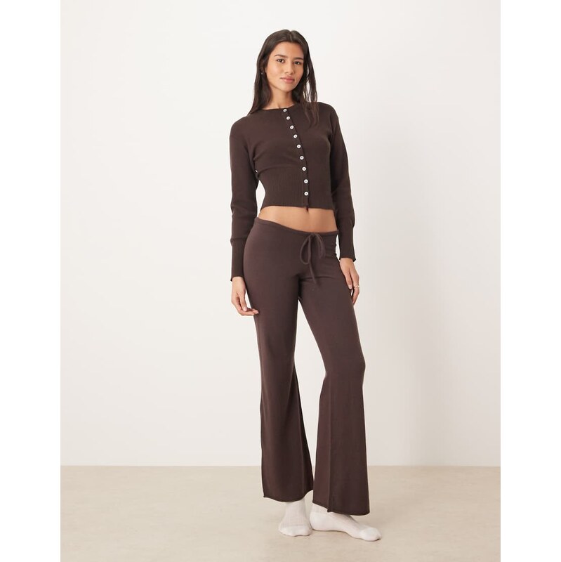Gina Tricot co-ord straight leg drawstring fine knitted trousers