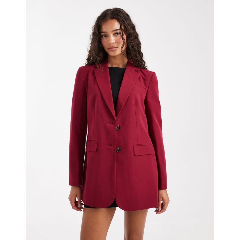 Miss Selfridge cinched blazer in cherry-Red