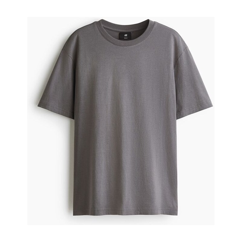 H&M - Tričko Regular Fit - Tmavě Šedá