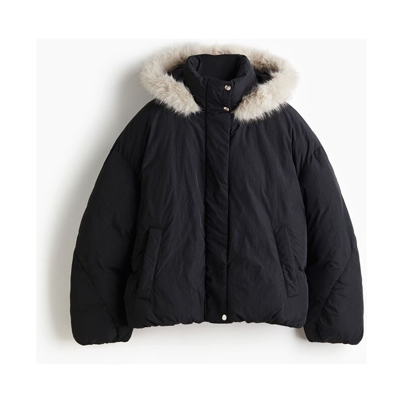 H&M - Vatovaná bunda - Černá