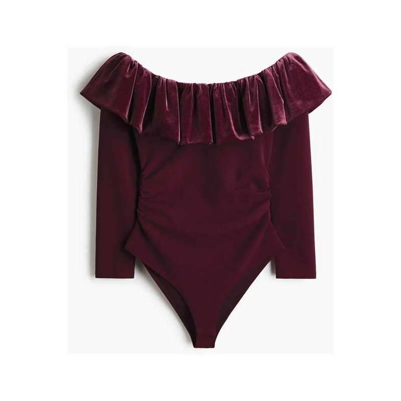 H&M - Body odhalující ramena - červená 109607790