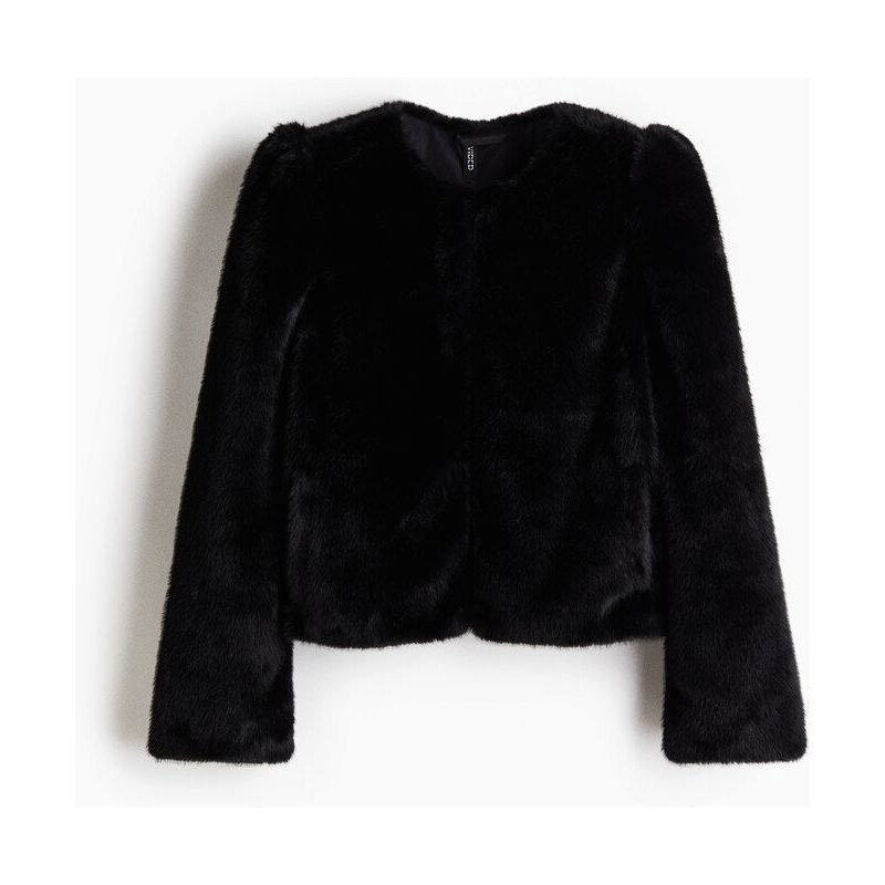 H&M - Huňatý kabátek - černá 109607711