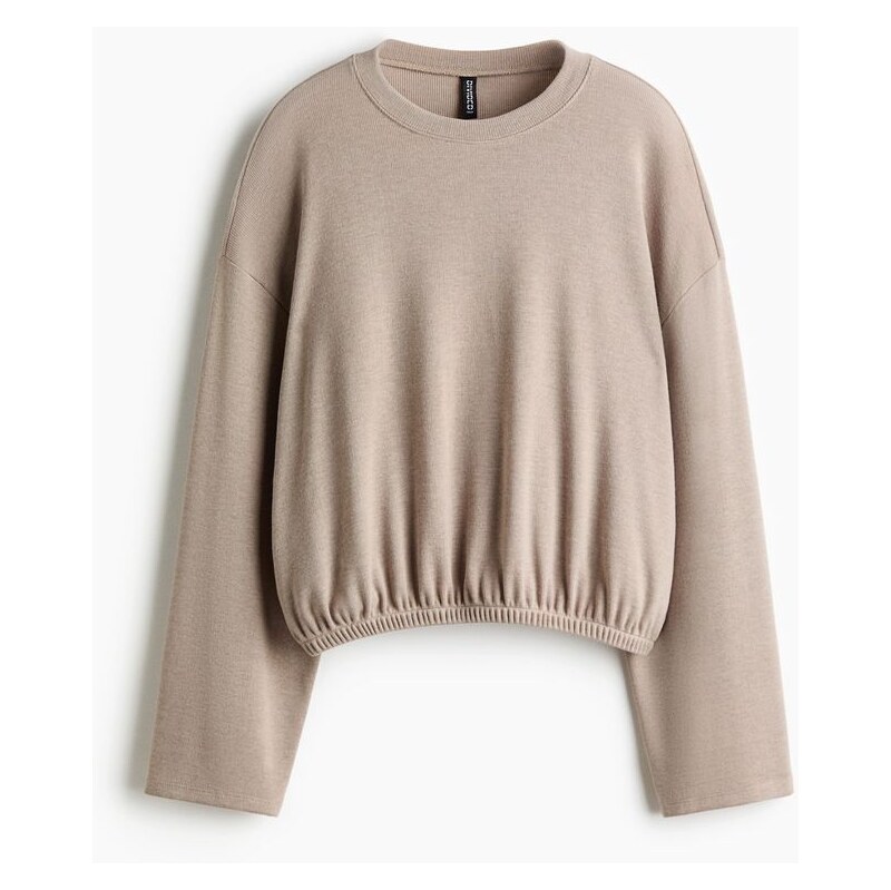 H&M - Oversized top - Hnědošedá