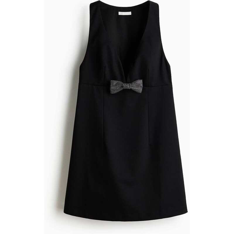 H&M - Šatys mašlí - Černá
