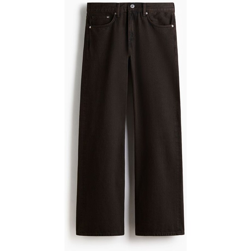 H&M - Relaxed Bootcut Jeans - Hnědý Denim