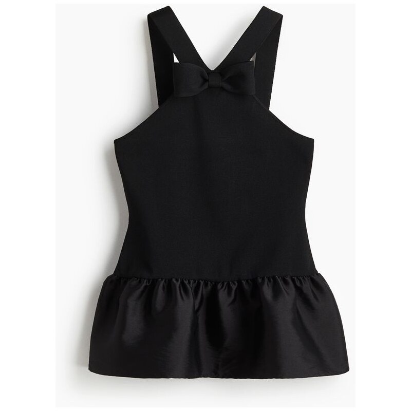 H&M - Tops mašličkami - Černá