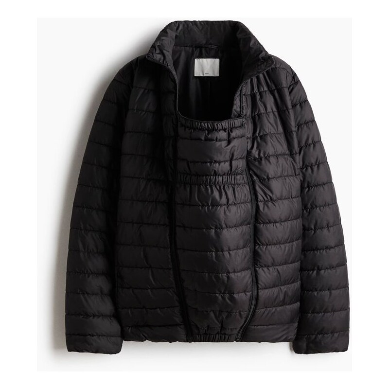 H&M - MAMA Vatovaná bunda na nošení Before & After - Černá
