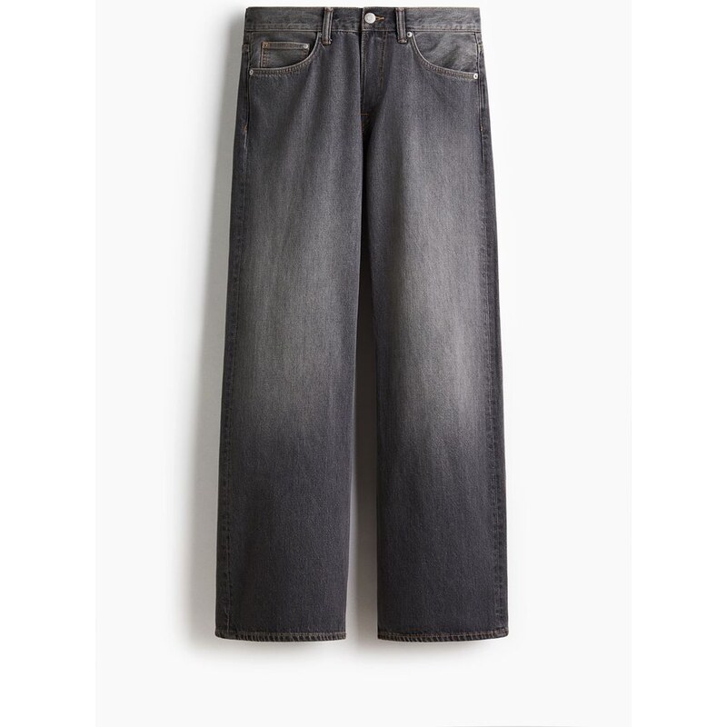 H&M - Relaxed Bootcut Jeans - Šedý Denim