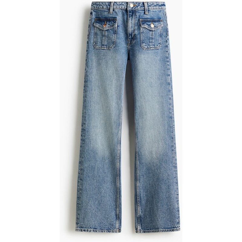 H&M - Flared High Jeans - Denim Blue