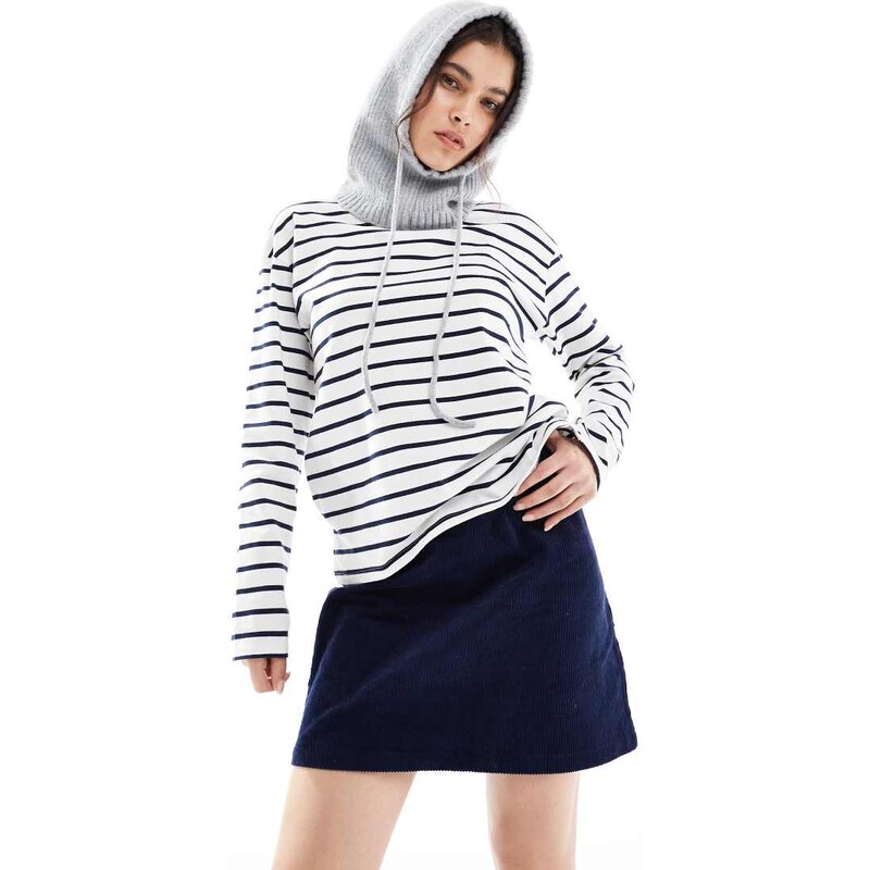 Threadbare cord mini skirt with pocket detail in navy 115513956