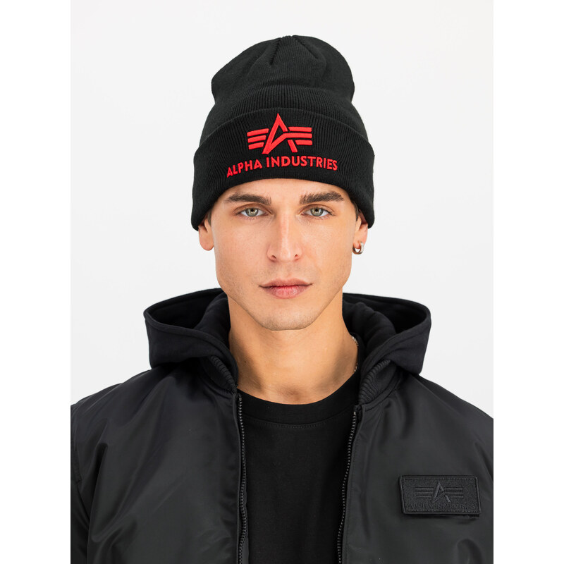 Alpha Industries Čepice 3D Beanie black/red 66858416