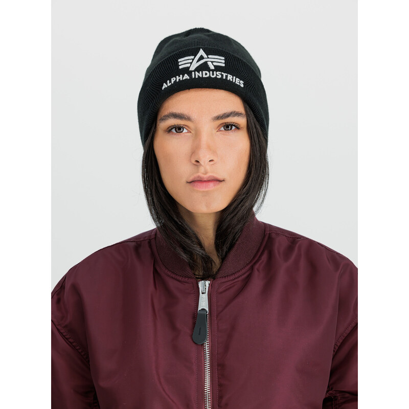 Alpha Industries Čepice 3D Beanie black/silver 109610266