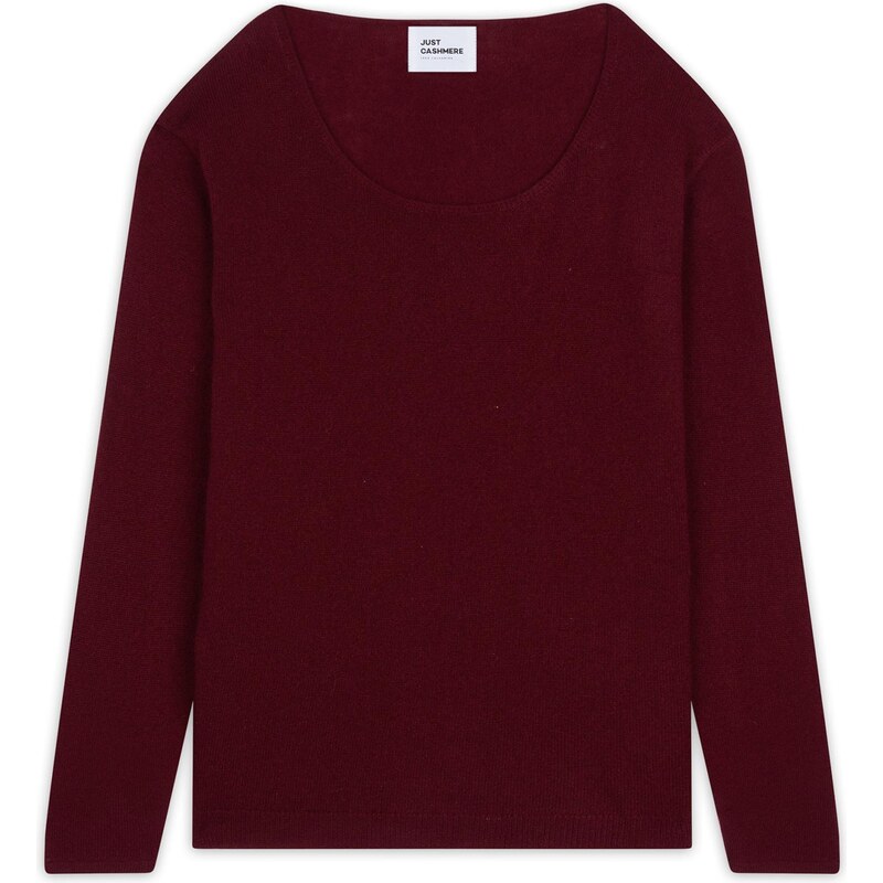 JUST CASHMERE Svetr Fiona bordó 109611154