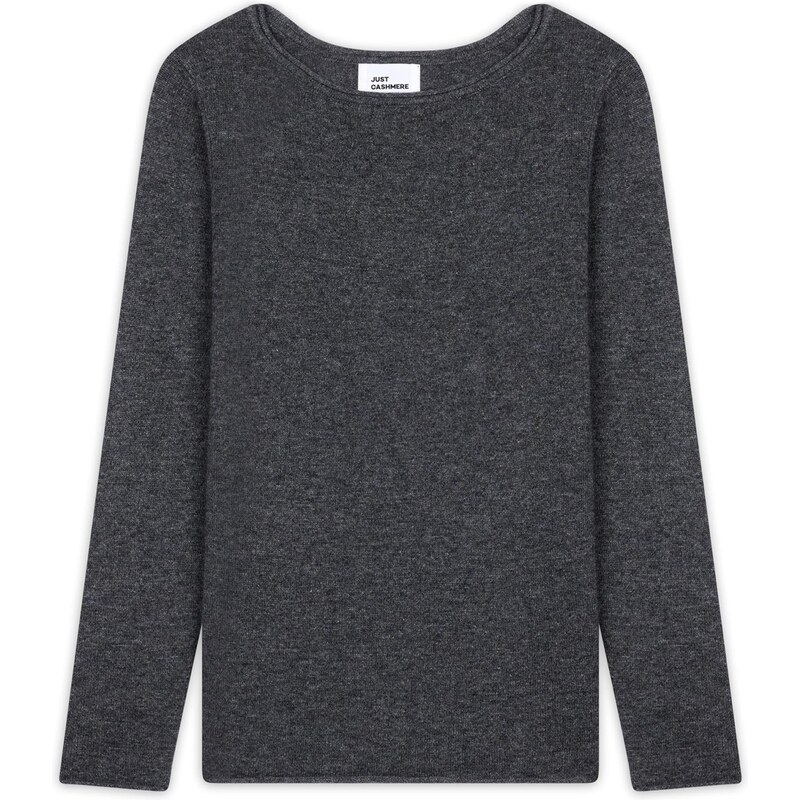 JUST CASHMERE Svetr Grace šedý melír