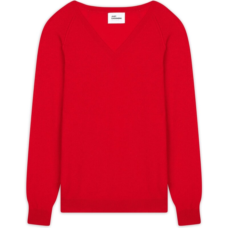 JUST CASHMERE Svetr Phoebe červená