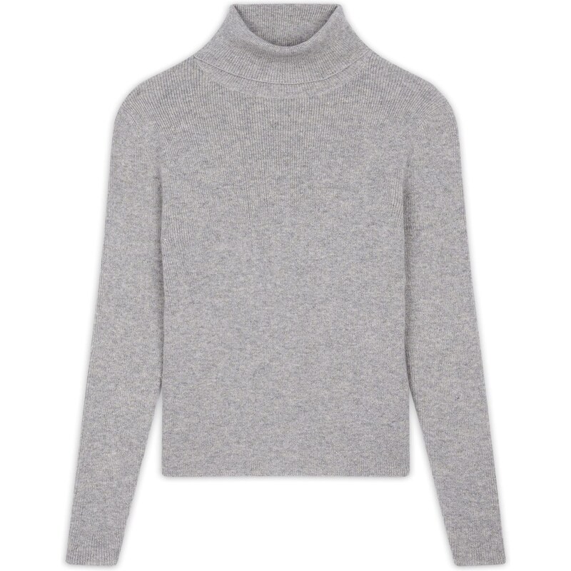 JUST CASHMERE Svetr LANAIS šedý melír