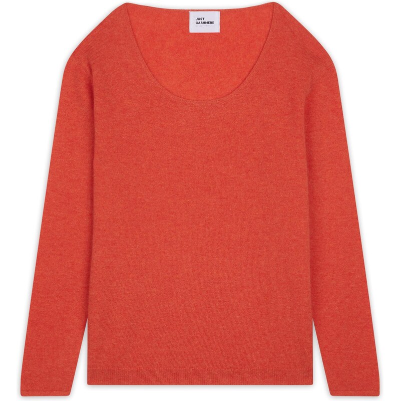 JUST CASHMERE Svetr FIONA oranžová
