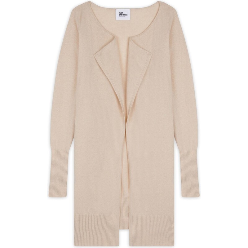 JUST CASHMERE Kardigan Brooke písková 109611230
