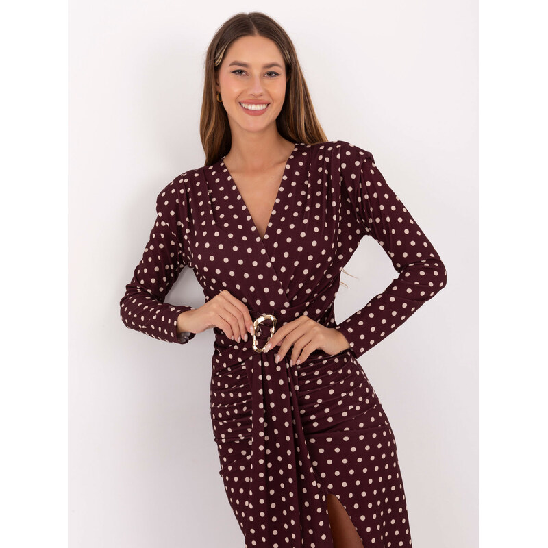 Italy Moda Dress-IT-SK-21625-3.27-burgundy