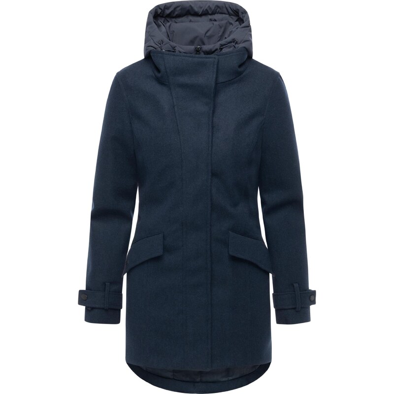 Ragwear Funkční kabát Petuja Felt Youmodo modrá / petrolejová