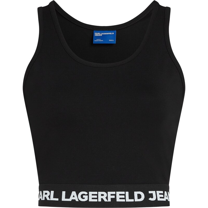 KARL LAGERFELD JEANS Top Milano černá / bílá