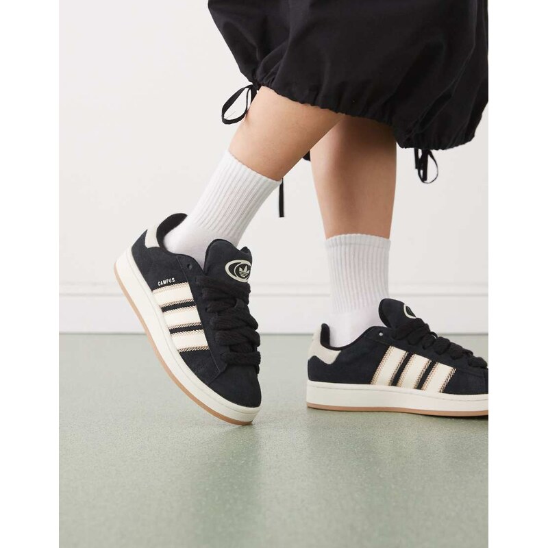 adidas Originals Campus 00s trainers in charcoal with rope laces