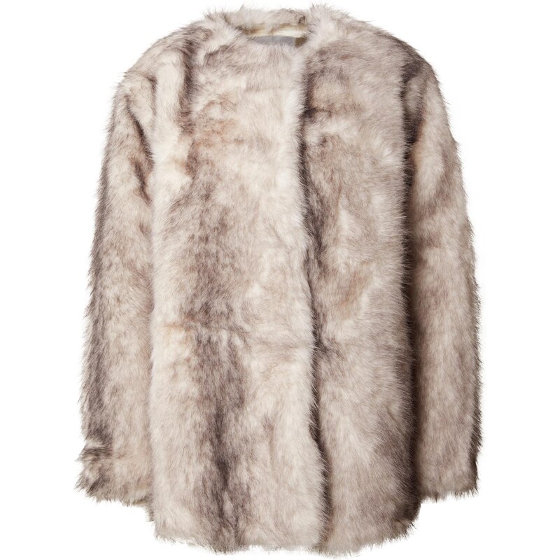 TOPSHOP Zimní bunda OLIVIA brokátová / černá / offwhite