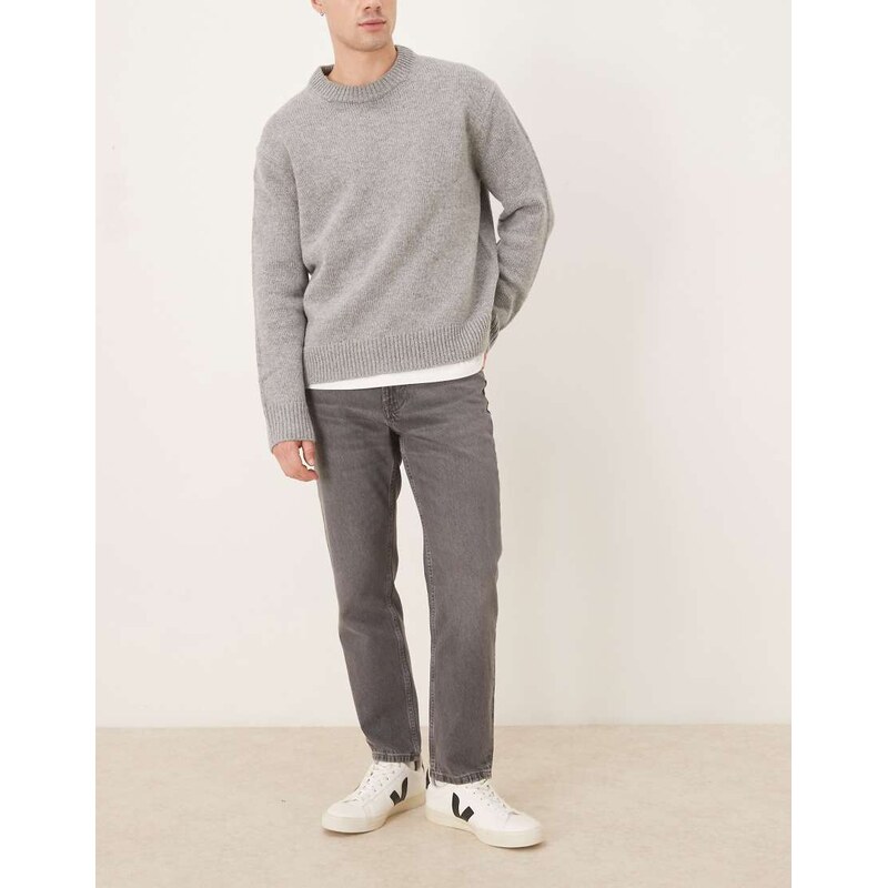 Mango lori tapered jeans in washed grey