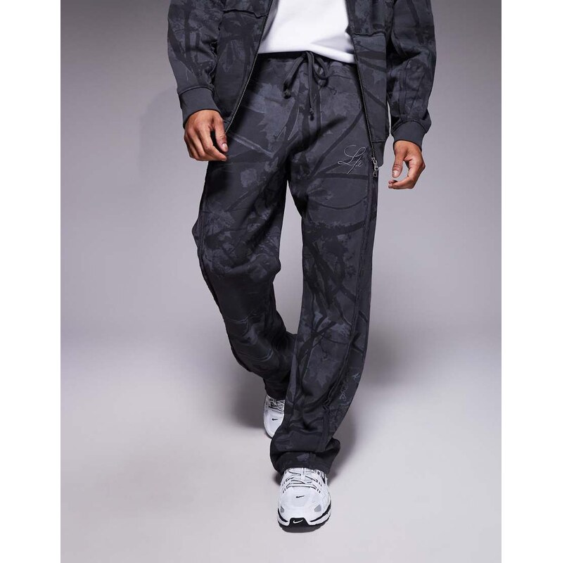 Liquor N Poker baggy fit camo print joggers in multi