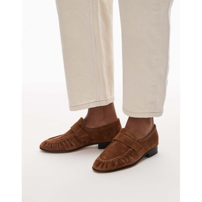 Tony Bianco Gatsby suede loafers in taupe-Brown