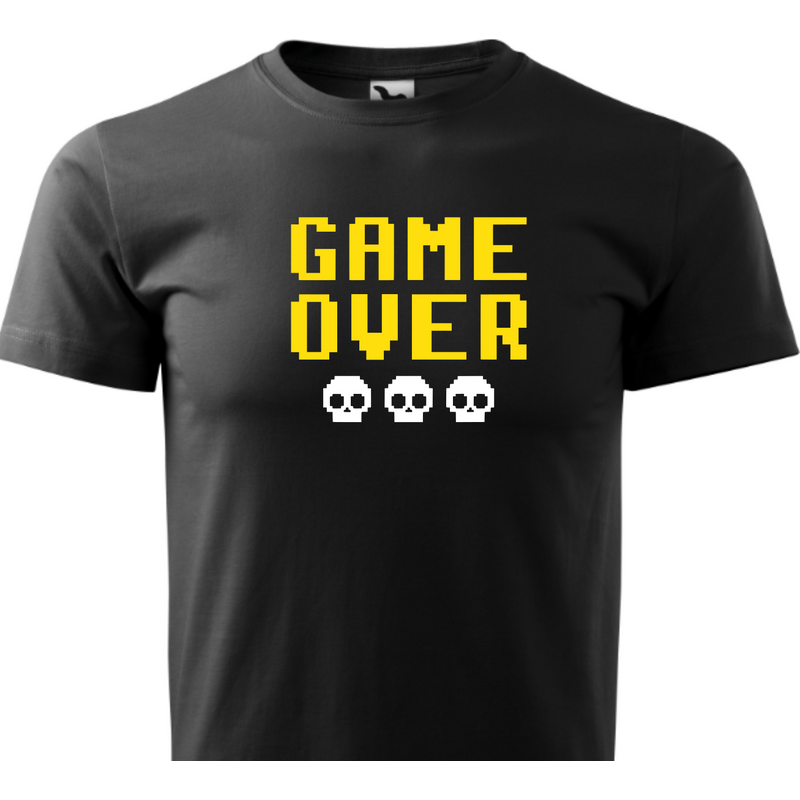 Fenomeno Pánské tričko - Game over - černé