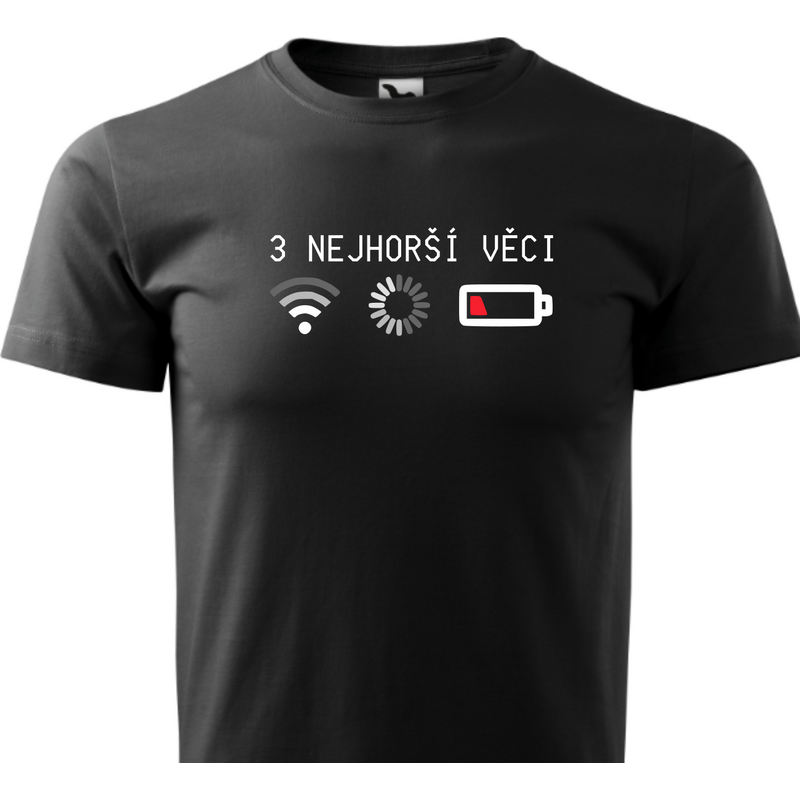 Fenomeno Pánské tričko - 3 nejhorší věci - černé
