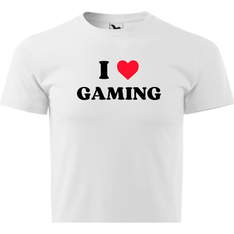 Fenomeno Pánské tričko - I love gaming - bílé
