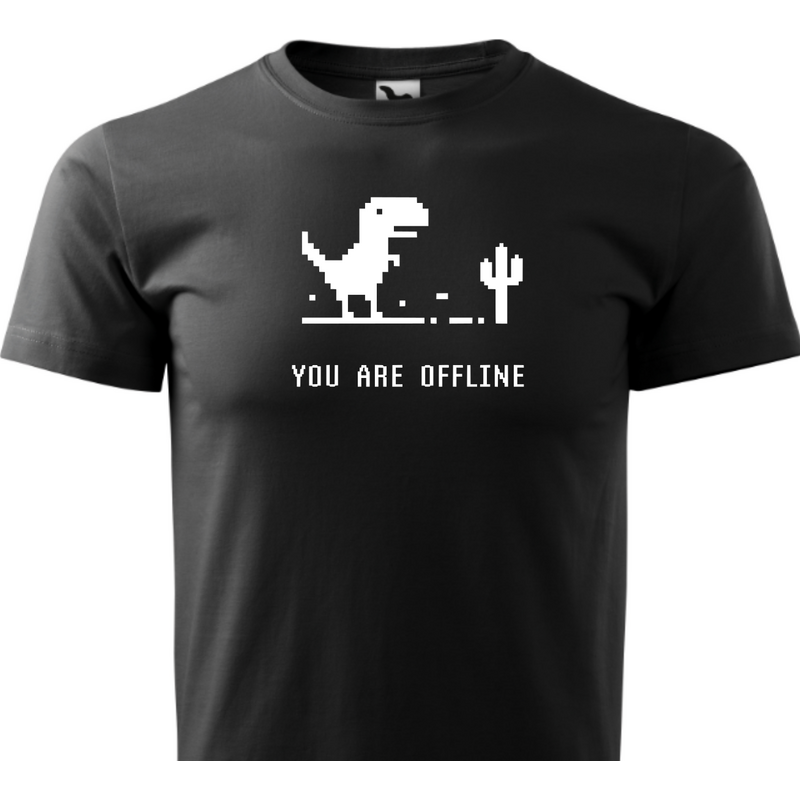 Fenomeno Pánské tričko - Offline dino - černé