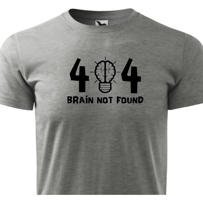 Fenomeno Pánské tričko - Brain not found - šedé