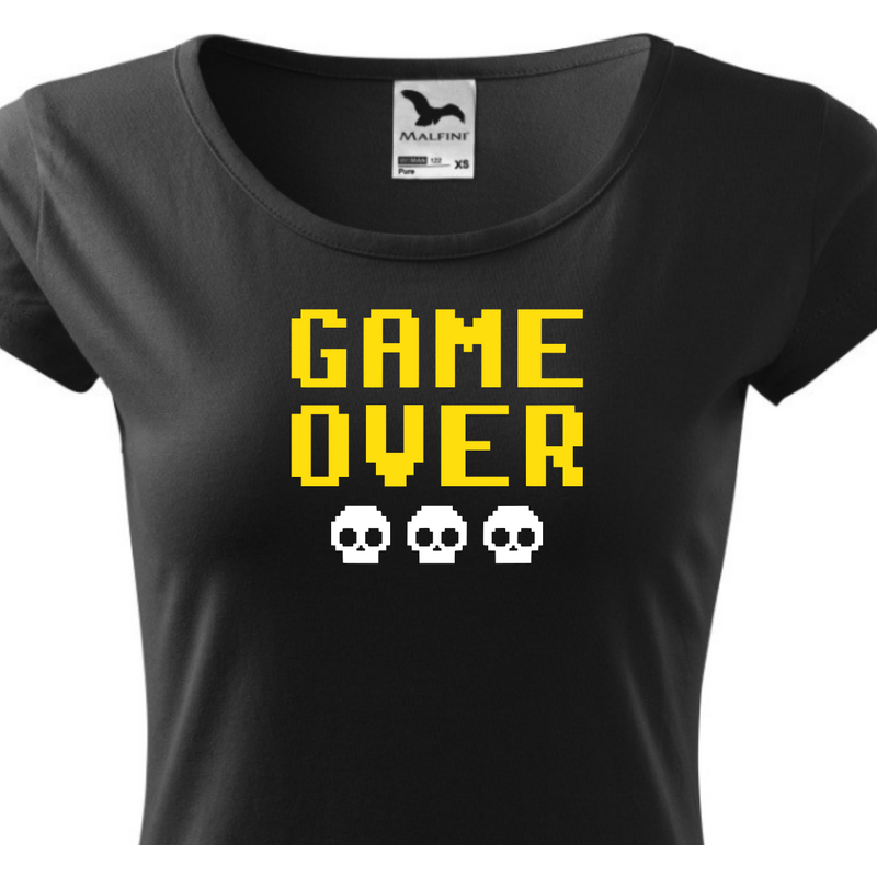 Fenomeno Dámské tričko Game over - černé