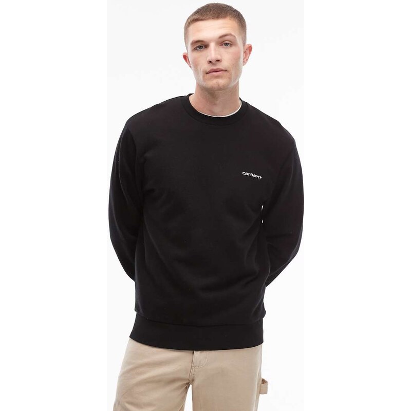 Carhartt WIP script embroidery sweatshirt in black