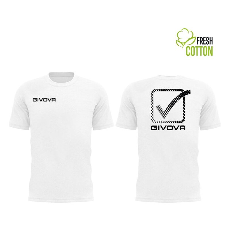 Bavlněné triko Givova Cubo White L 109626502