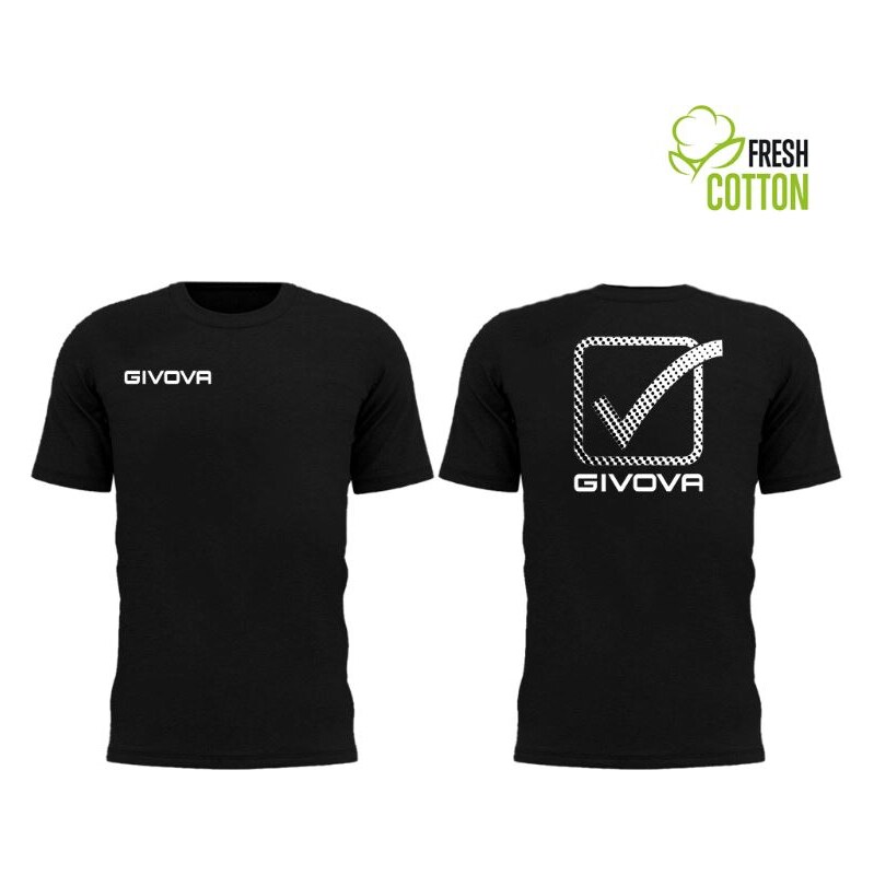 Bavlněné triko Givova Cubo Black 2XL 109626499